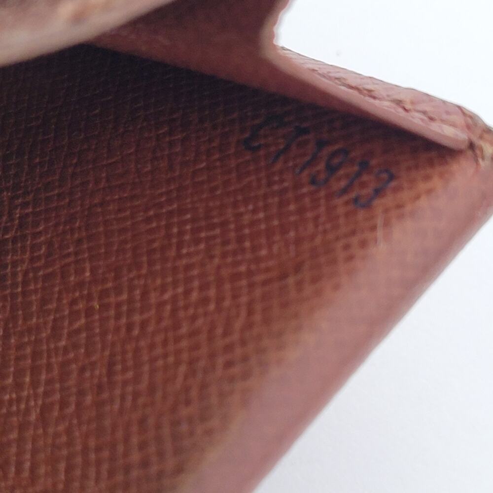 Louis Vuitton Vintage Mini Coin Holder Wallet Small Brown Horseshoe Bifold Logo - Picture 8 of 15